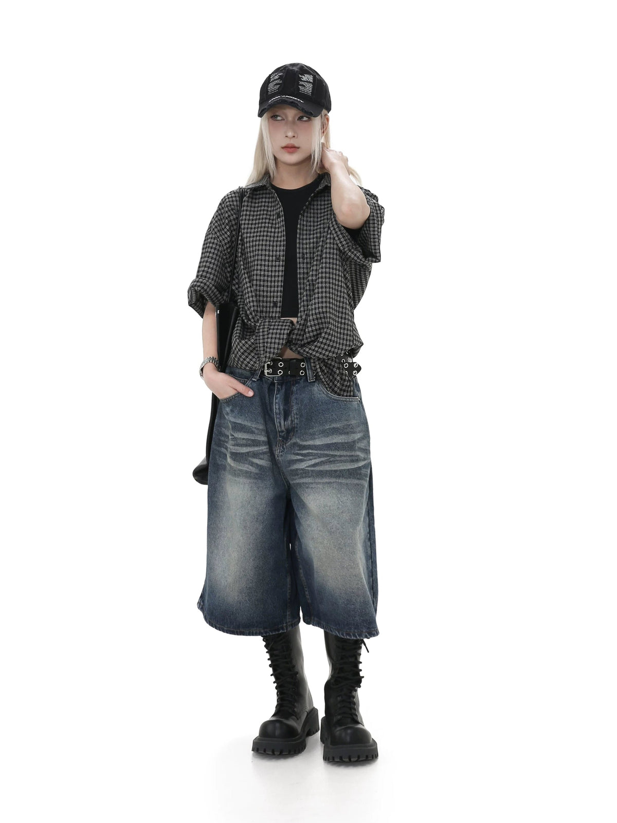 Mid-Length Denim Pants  OR0222