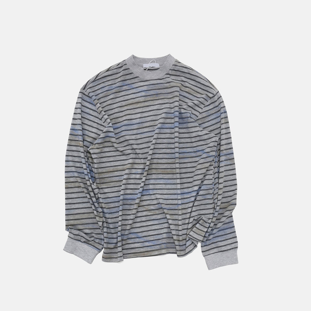 Vintage Distressed Striped Long Sleeve Tee  OR0226