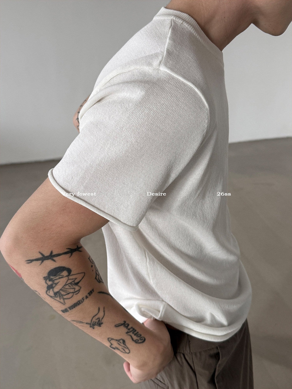 Raw Edge Minimal Tee  OR0228