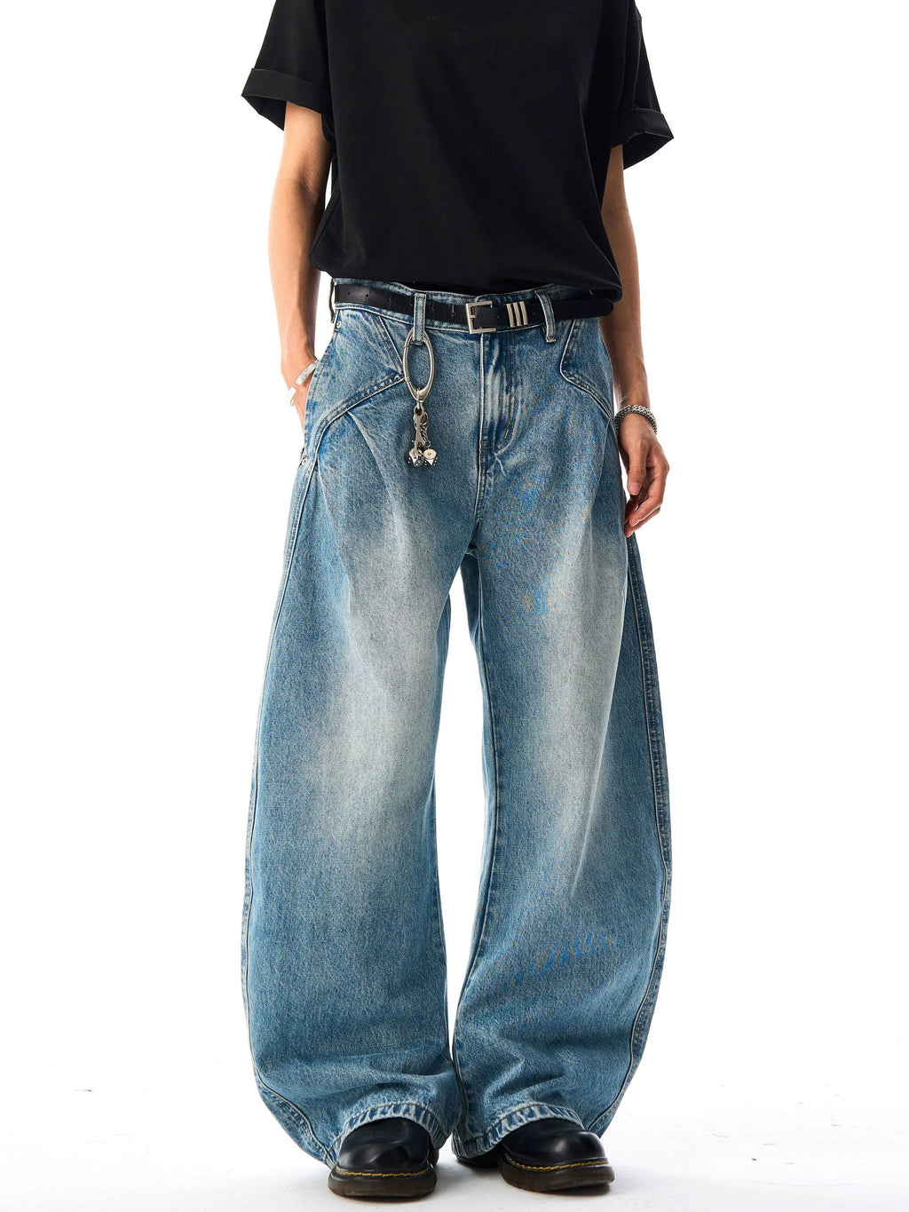 American Retro Washed Silhouette Jeans  OR0230