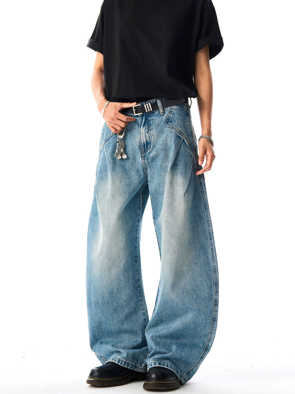 American Retro Washed Silhouette Jeans  OR0230
