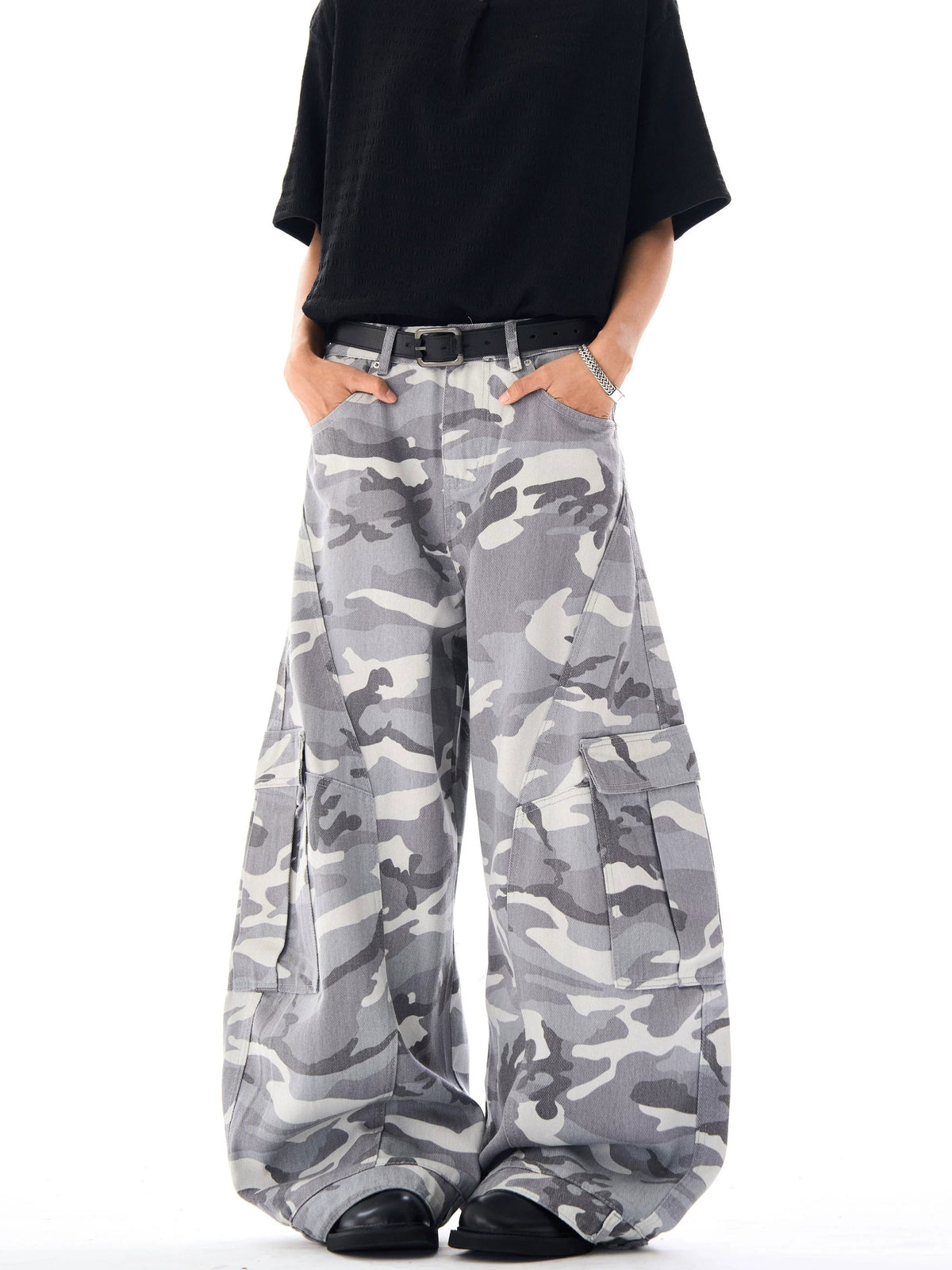 Gray Camouflage Cargo Pants  OR0232