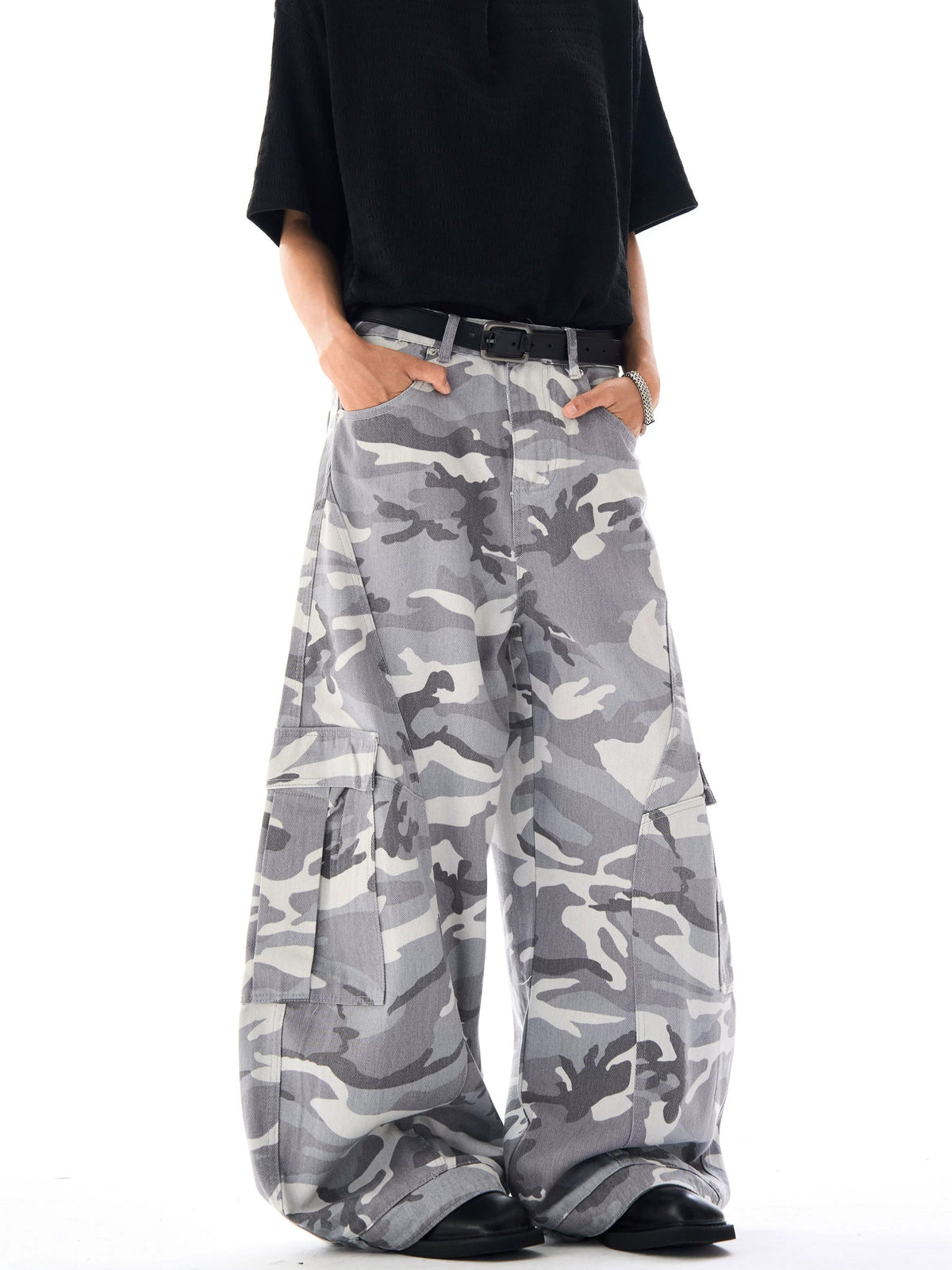 Gray Camouflage Cargo Pants  OR0232