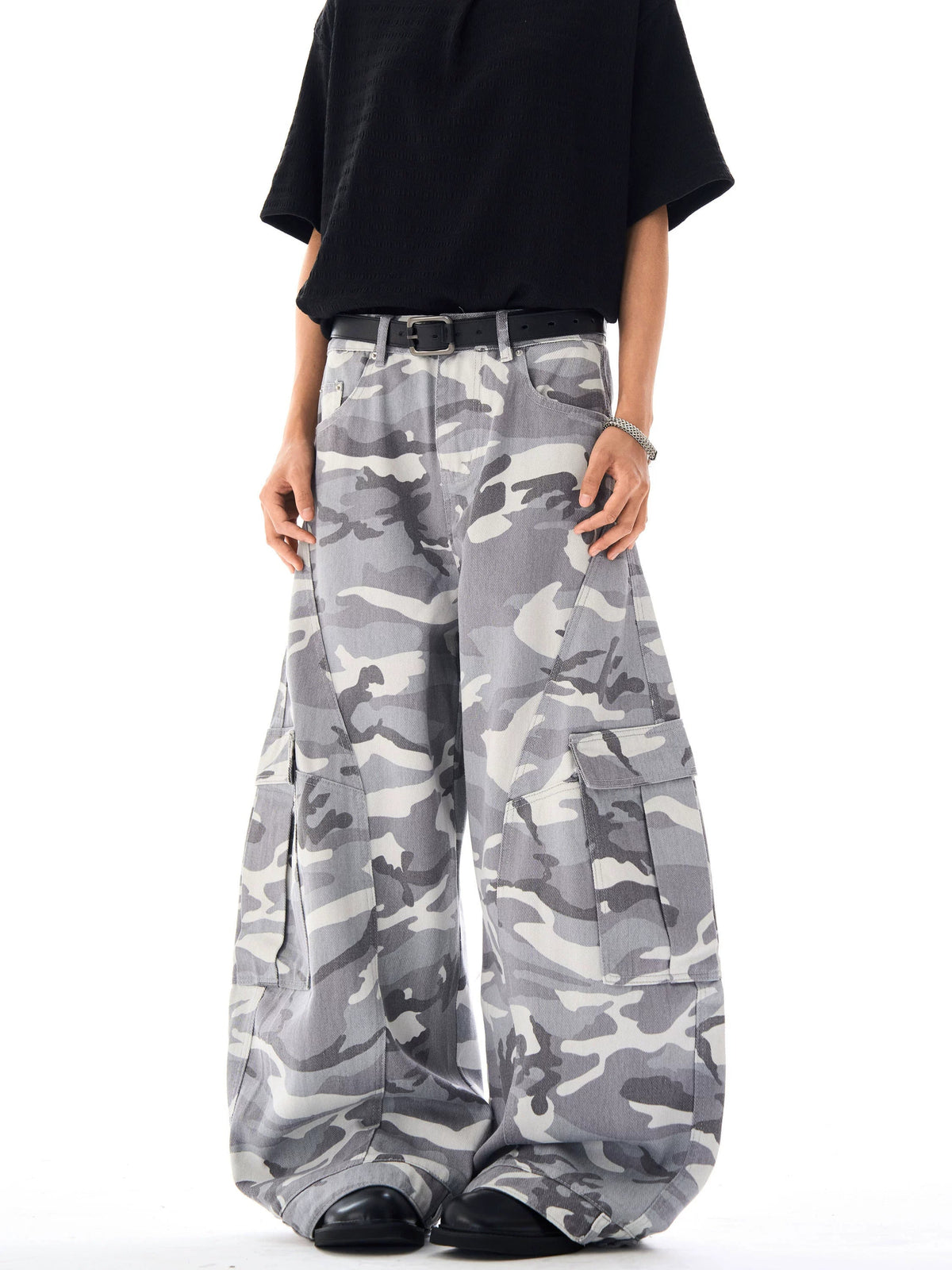 Gray Camouflage Cargo Pants  OR0232
