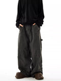 Retro Washed Old Wide-leg Overalls Pants  OR0233