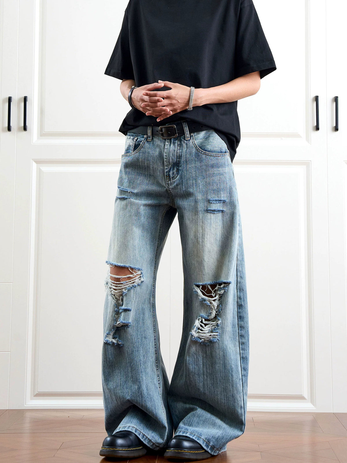 Old Washed Bamboo Ripped Jeans  OR0235