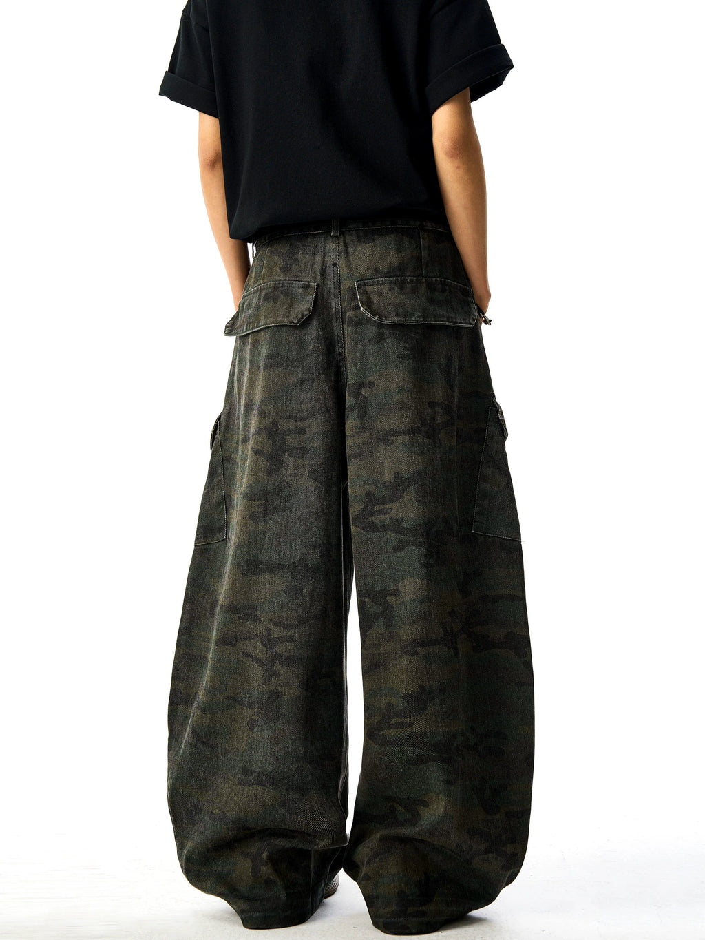 Washed Old Camouflage Work Pants  OR0238