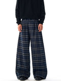 Double Pleated Plaid Casual Pants  OR0242