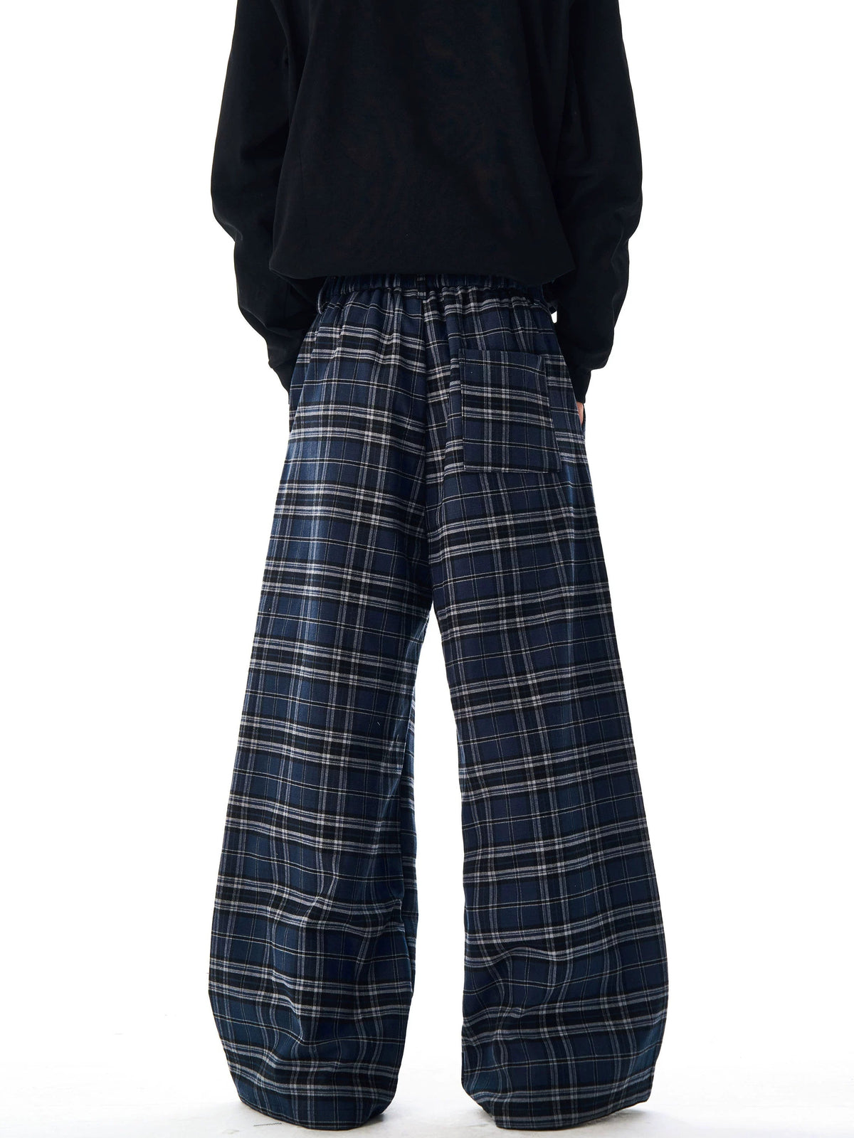 Double Pleated Plaid Casual Pants  OR0242