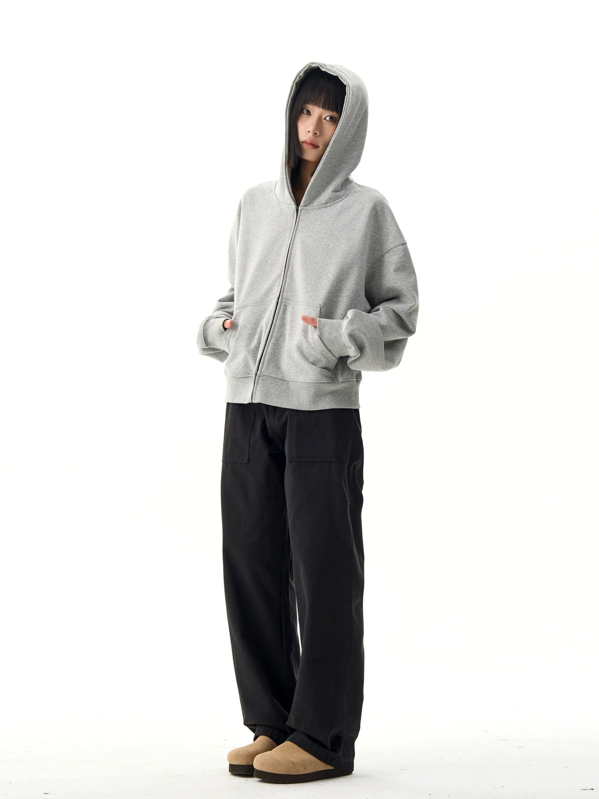 Heavy Short Wide Boxy Hoodie  OR0244