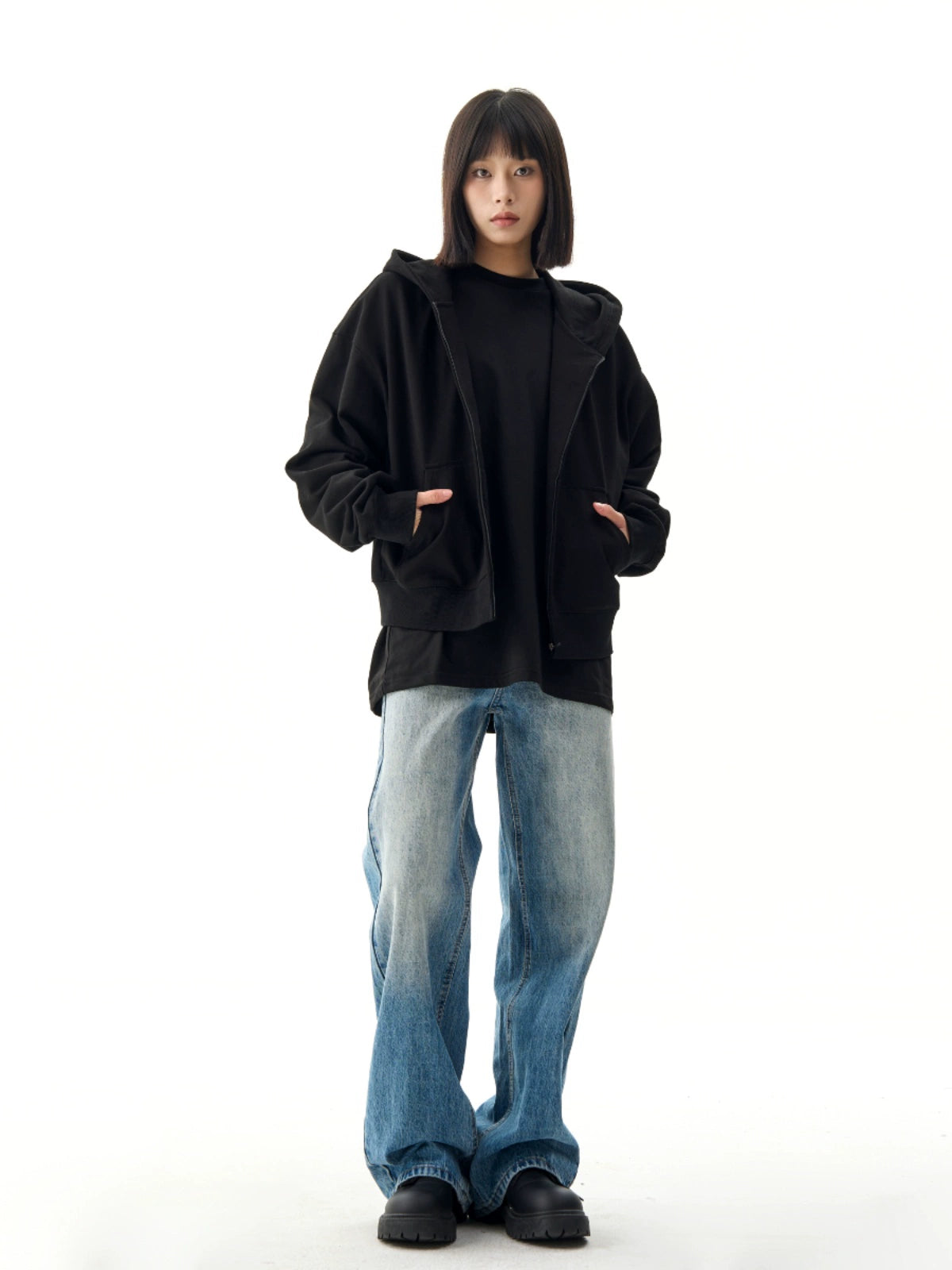 Heavy Short Wide Boxy Hoodie  OR0244