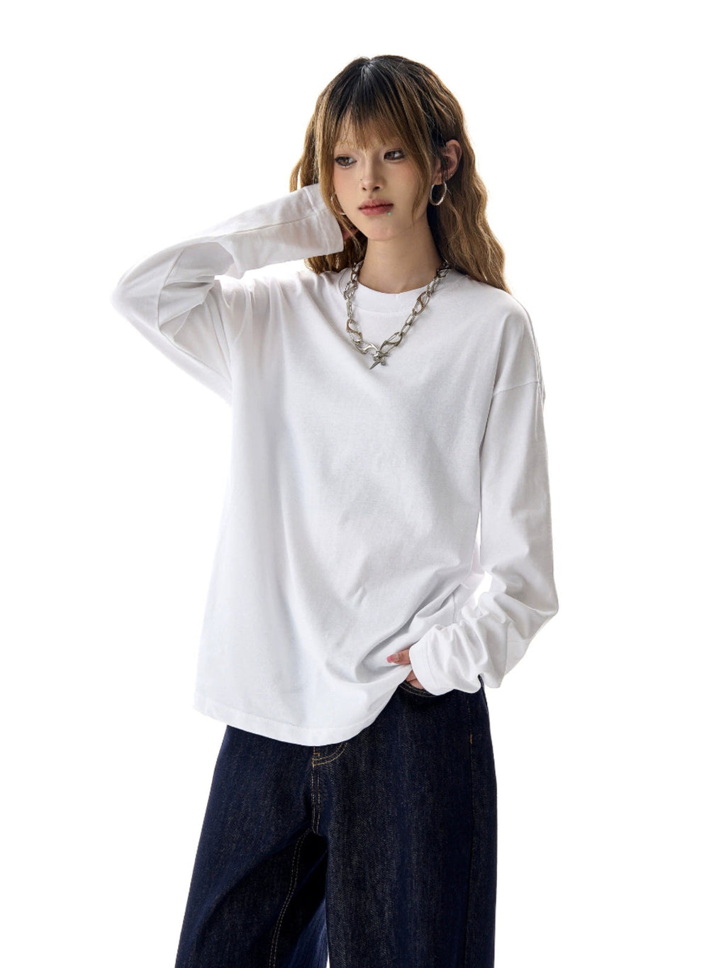 Washed Old Long-sleeved T-shirt  OR0246