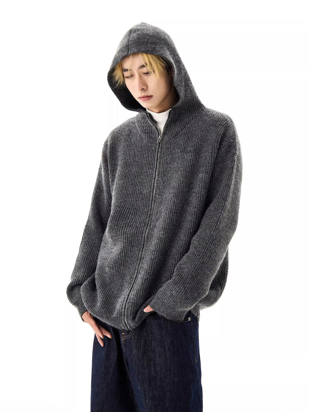 American Zipper Hooded Sweater  OR0250