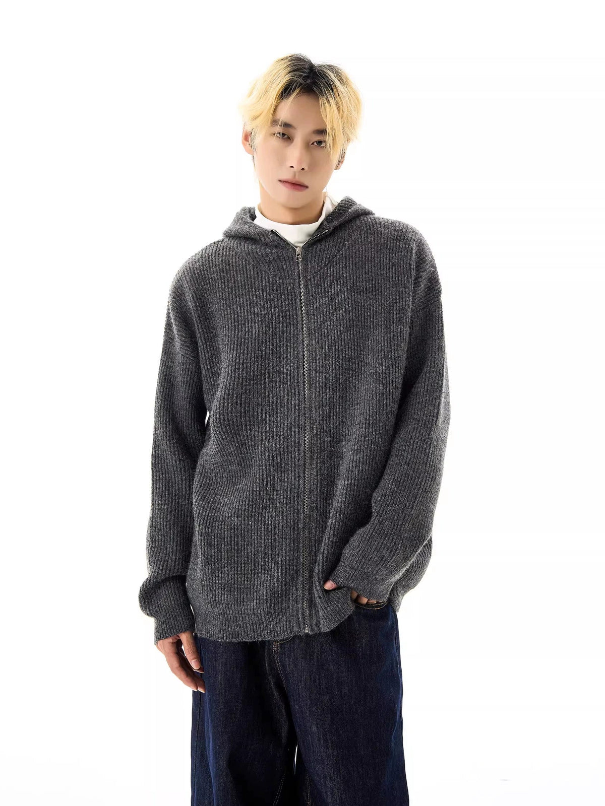 American Zipper Hooded Sweater  OR0250