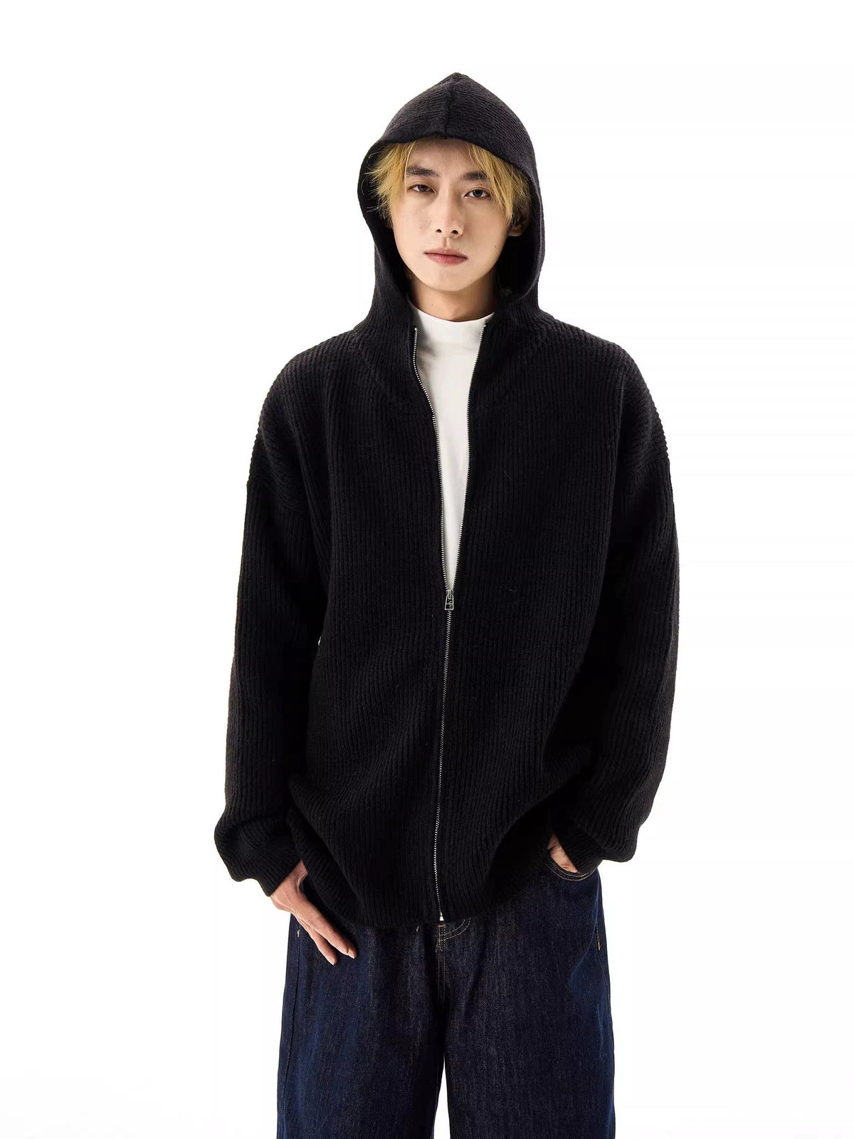American Zipper Hooded Sweater  OR0250