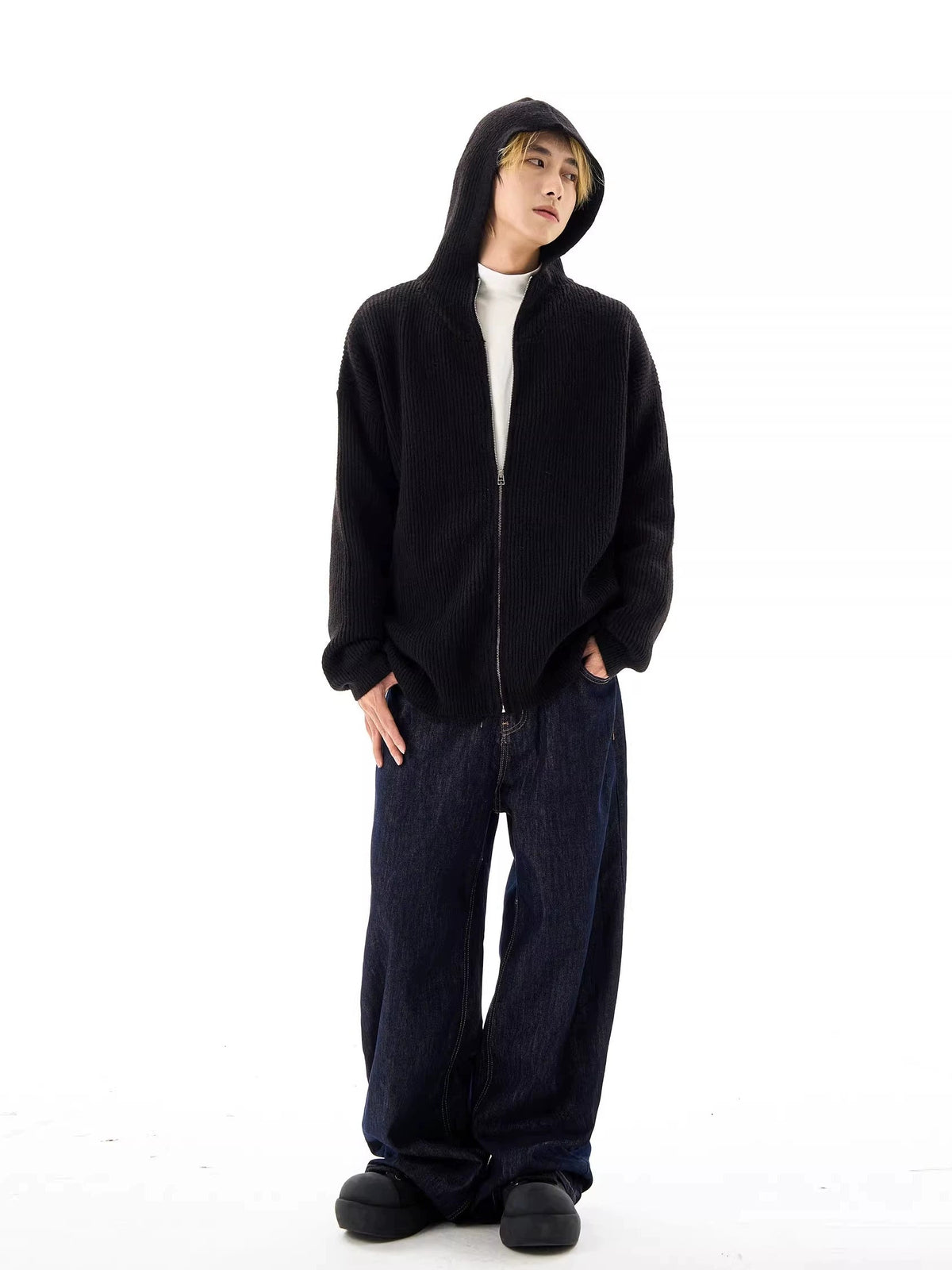American Zipper Hooded Sweater  OR0250