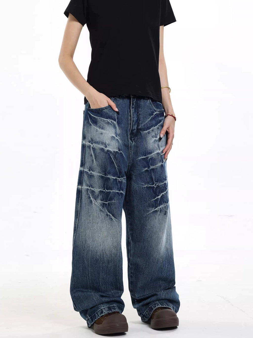Retro Washed Old Lightning Jeans  OR0251