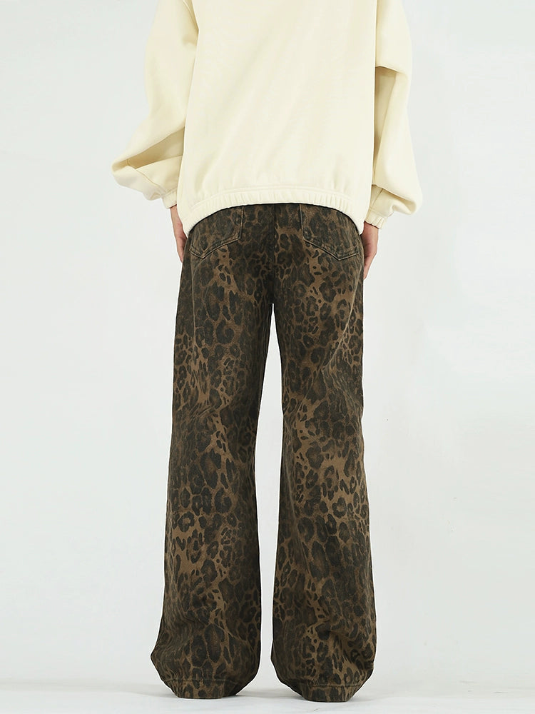 Leopard Print Loose Jeans  OR0252