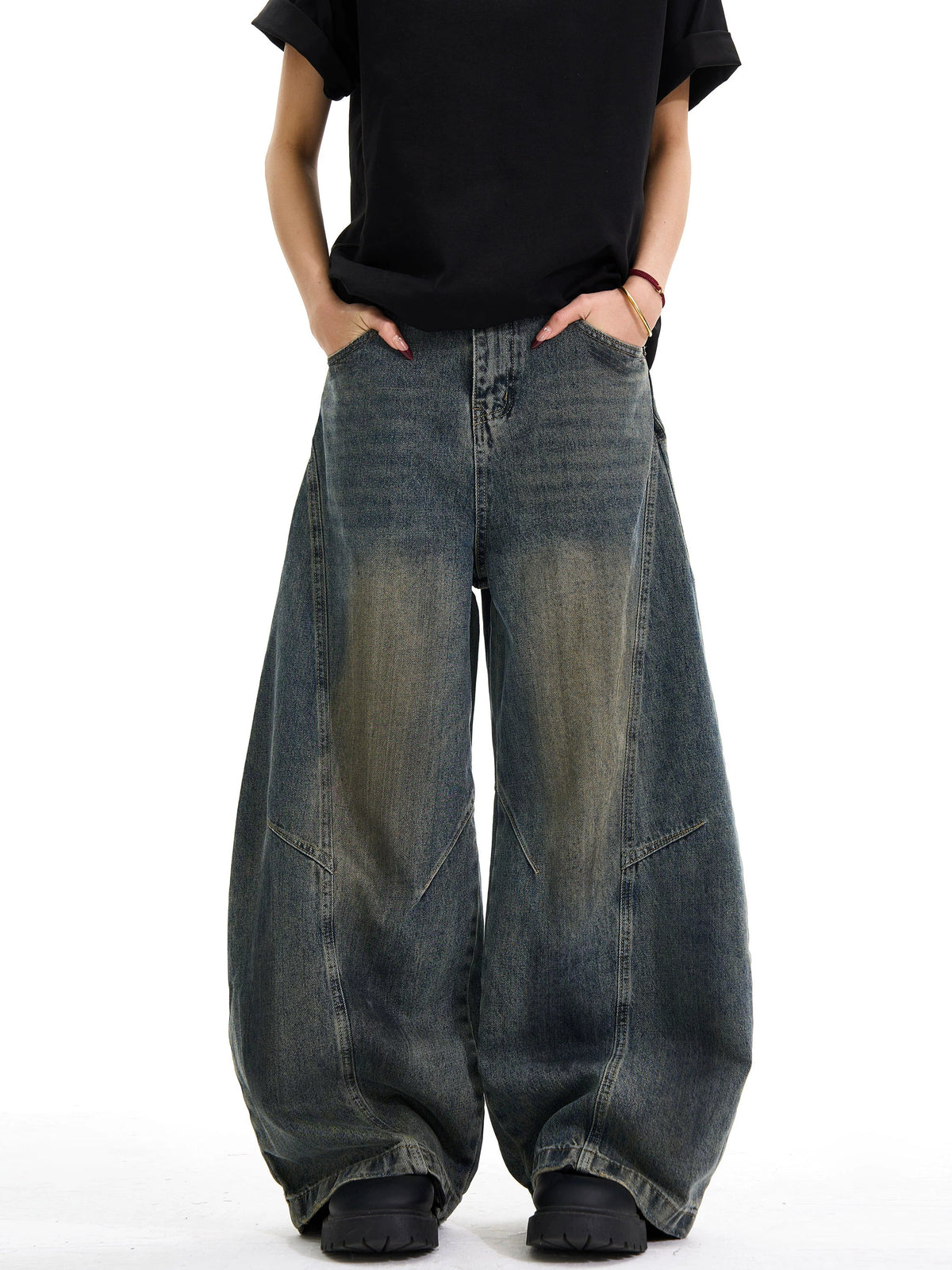 Dirty Washed Scimitar Jeans  OR0254