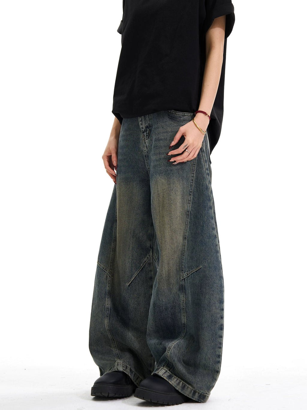 Dirty Washed Scimitar Jeans  OR0254