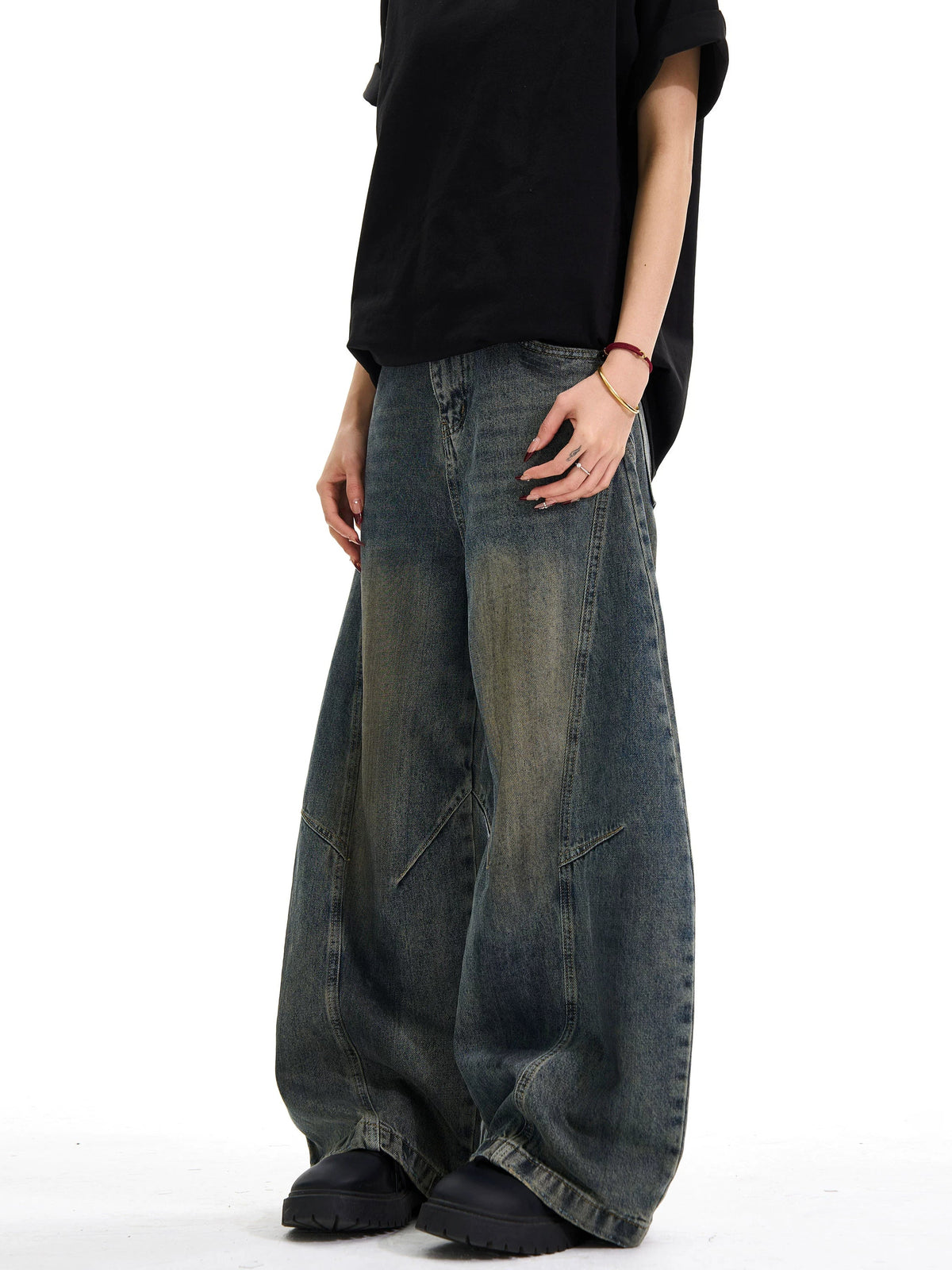 Dirty Washed Scimitar Jeans  OR0254