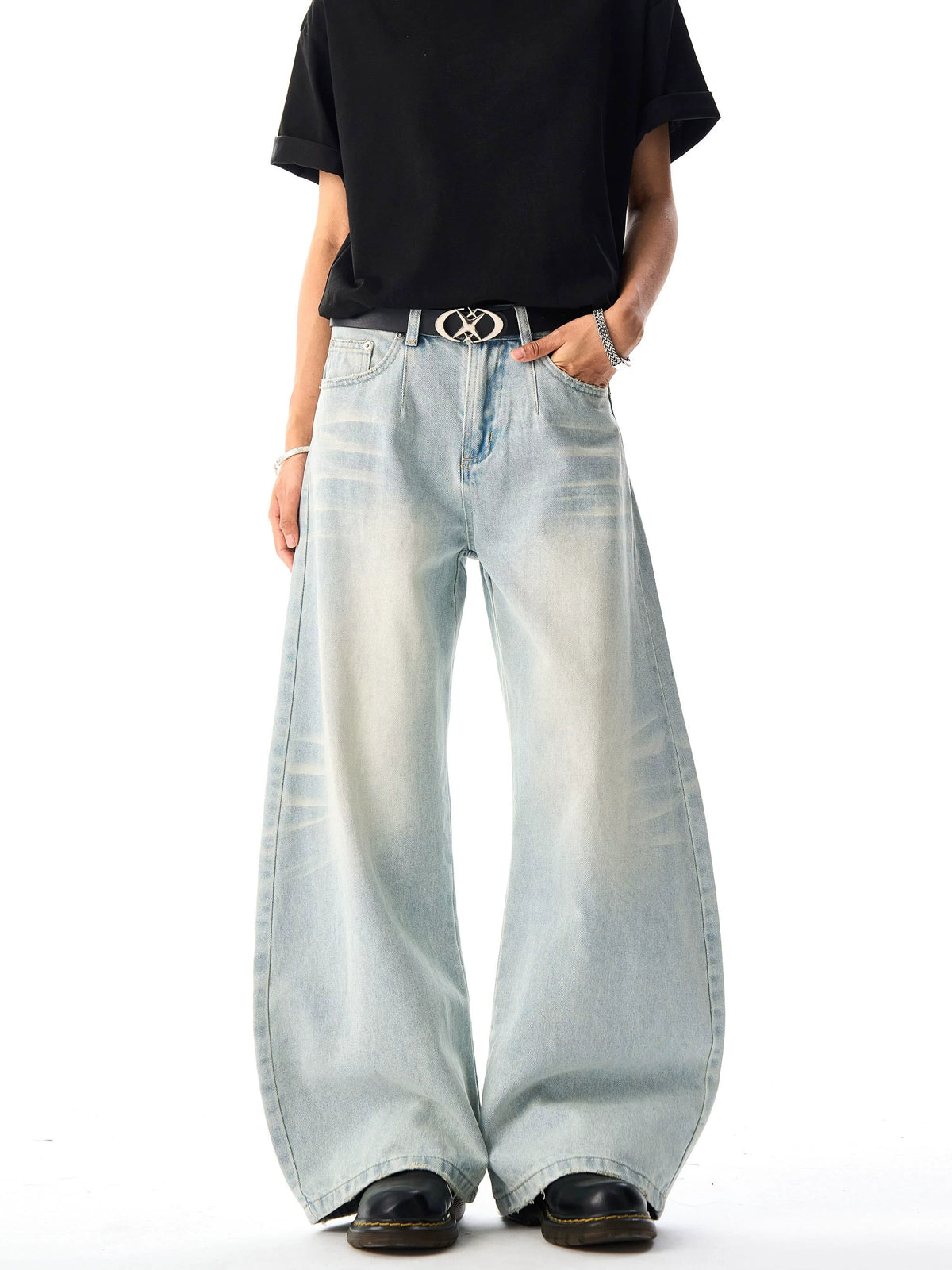 Retro Washed Cat Whisker Jeans  OR0256