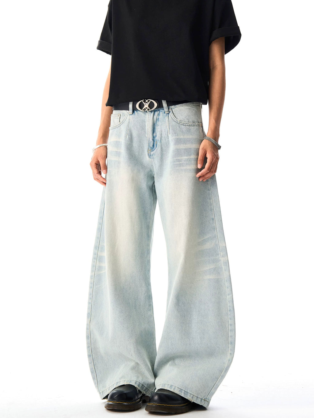 Retro Washed Cat Whisker Jeans  OR0256