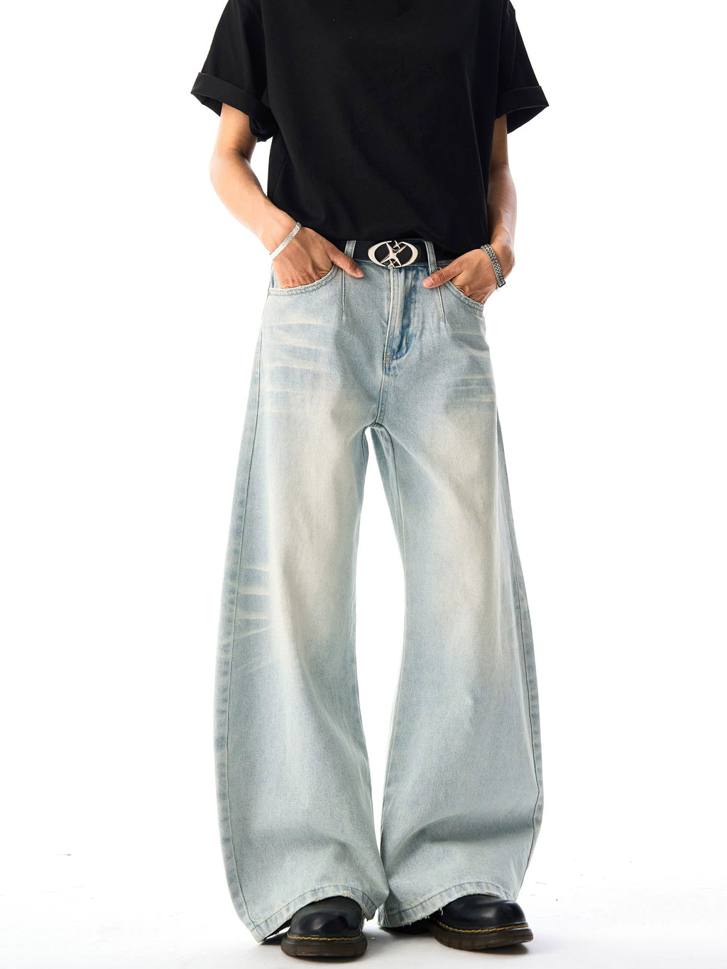 Retro Washed Cat Whisker Jeans  OR0256