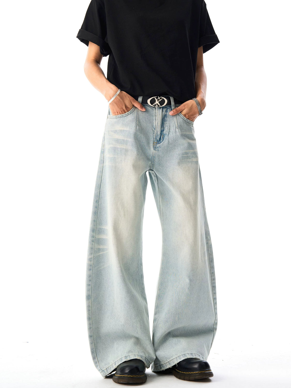Retro Washed Cat Whisker Jeans  OR0256