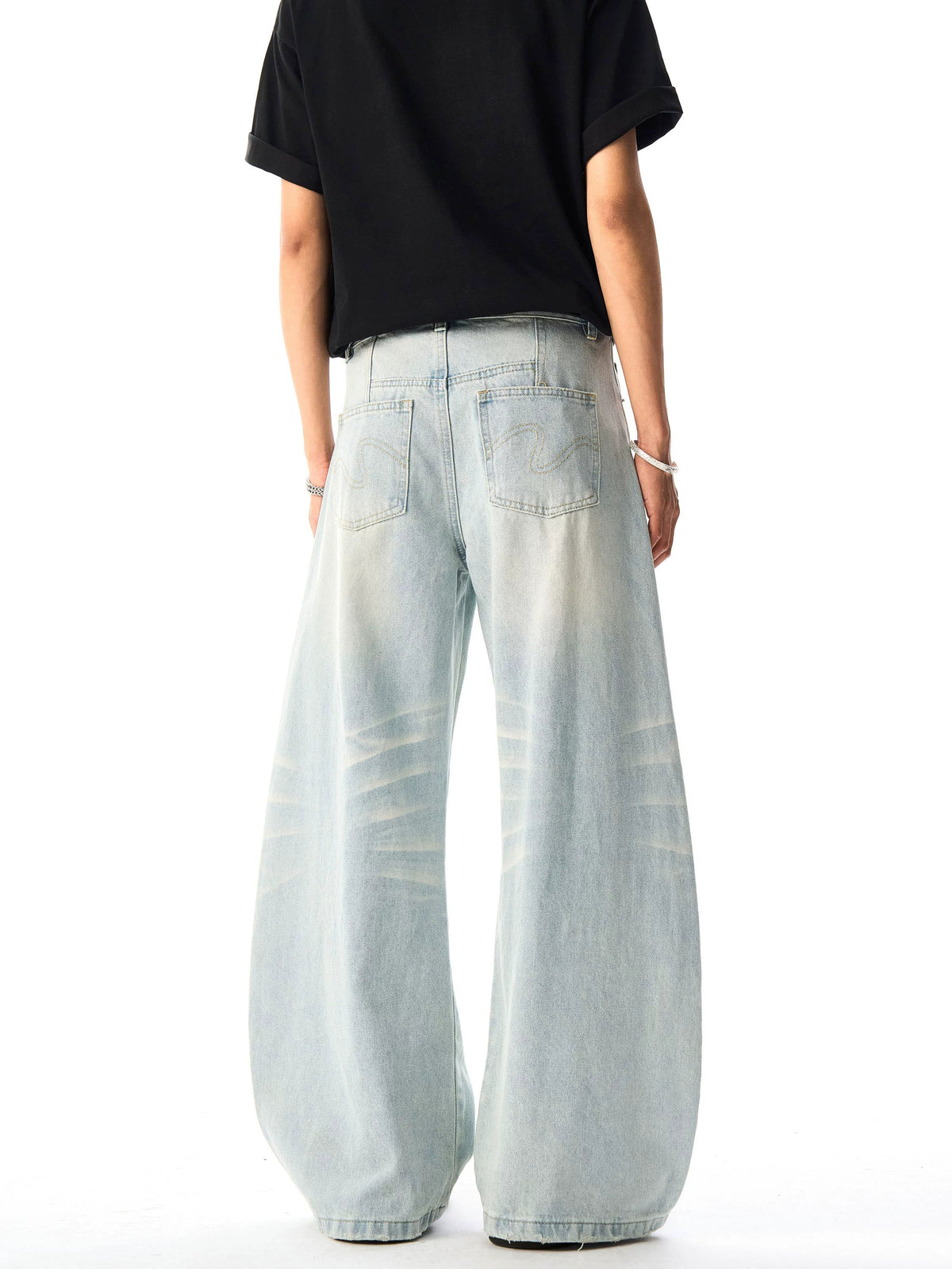 Retro Washed Cat Whisker Jeans  OR0256