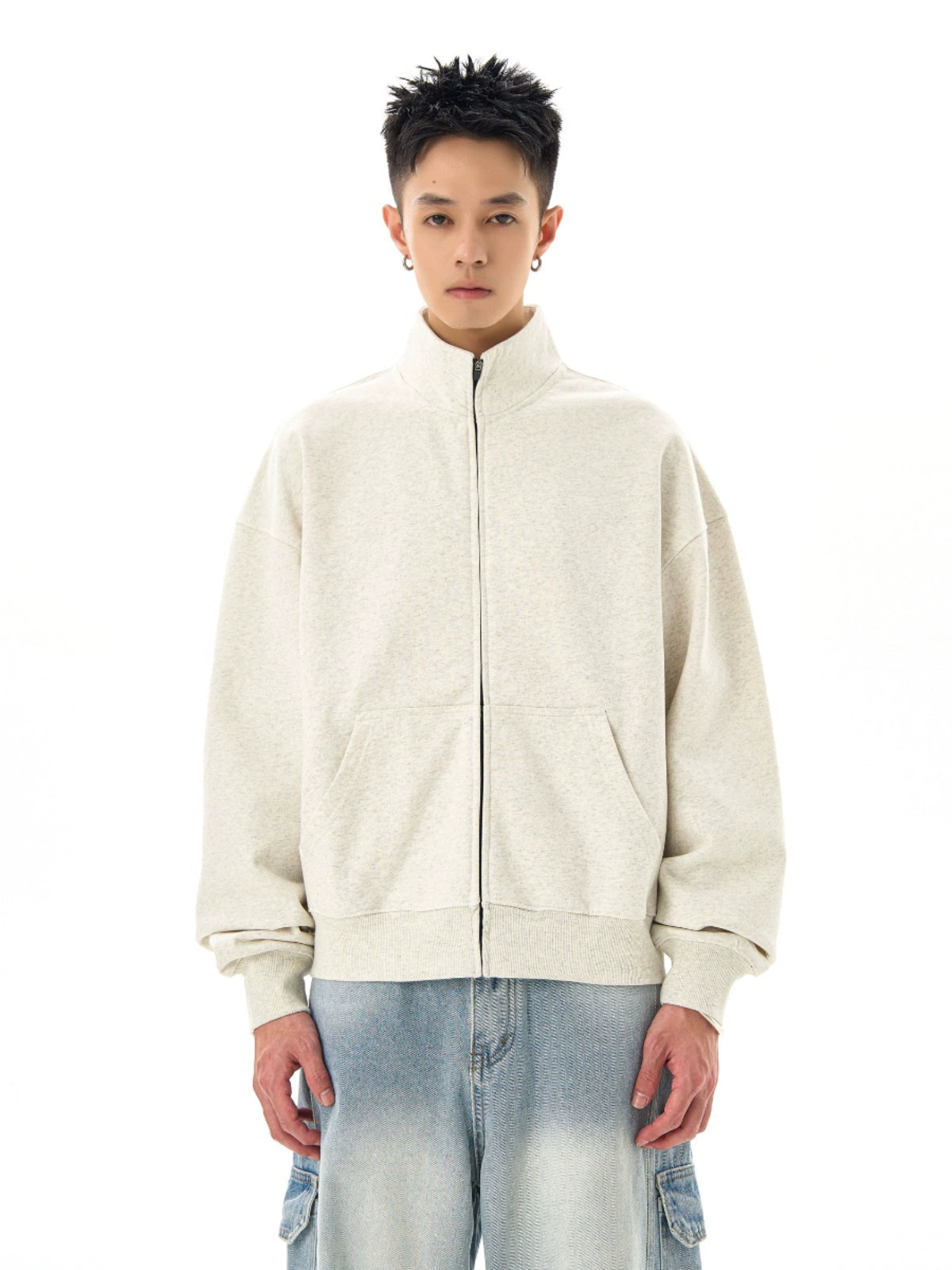 Cleanfit Gray Zipper Sweatshirt  OR0258