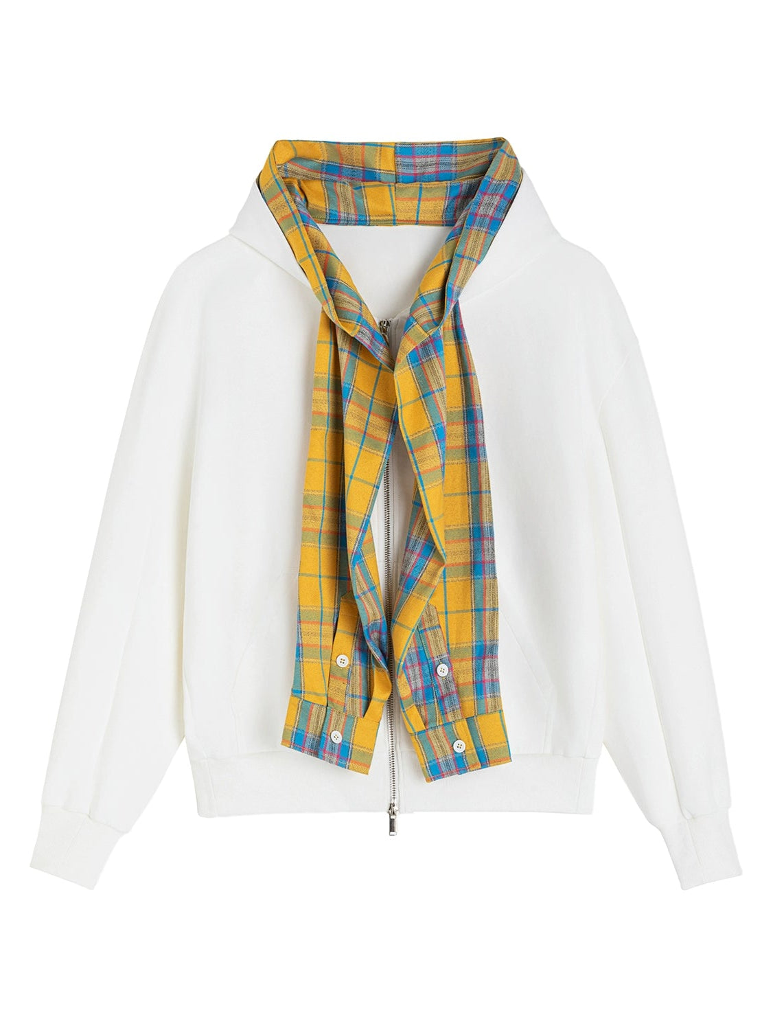 Double-layer Plaid Hoodie  OR0267