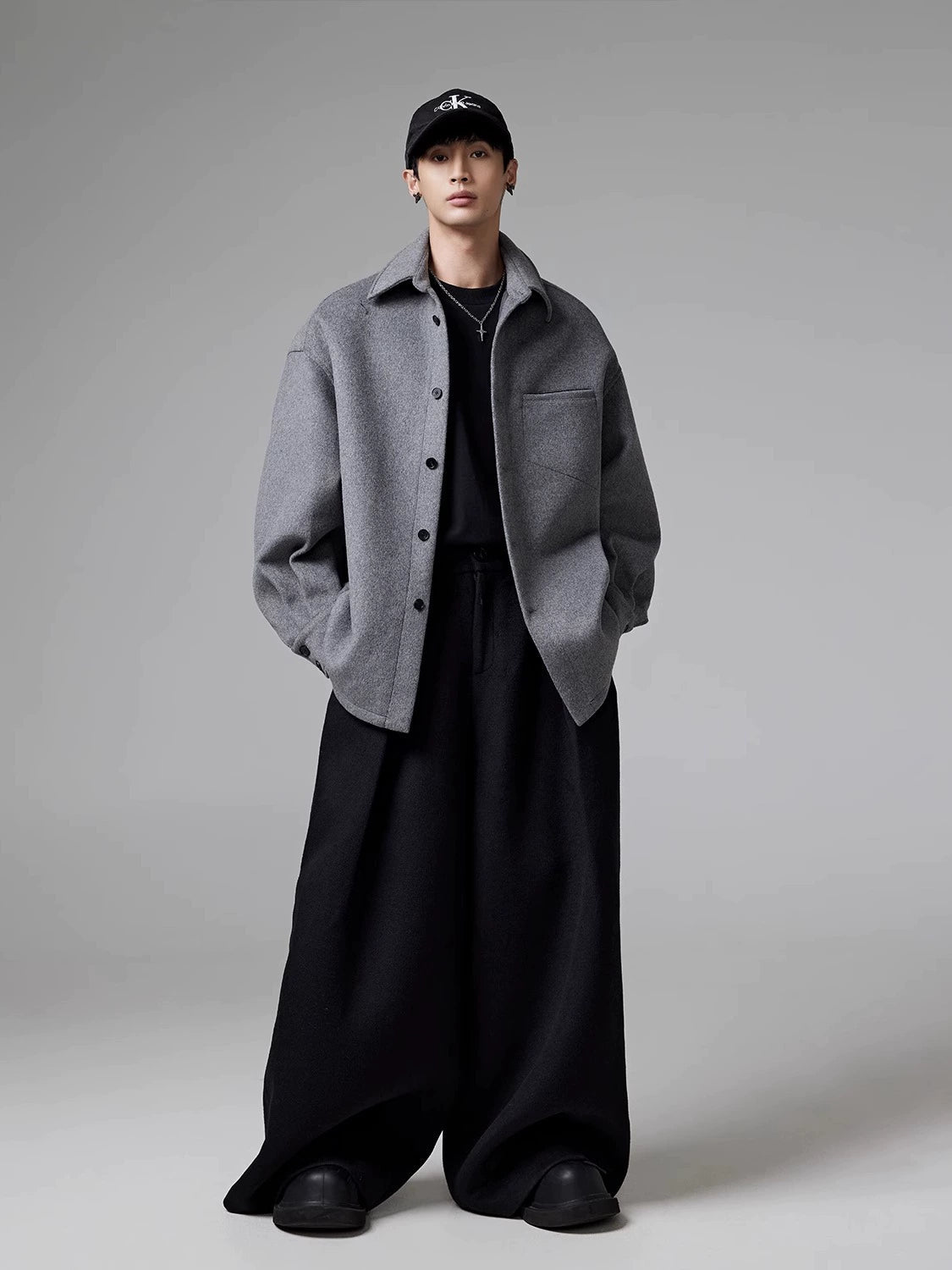 Double Pleated Scimitar Wide Pants  OR0274