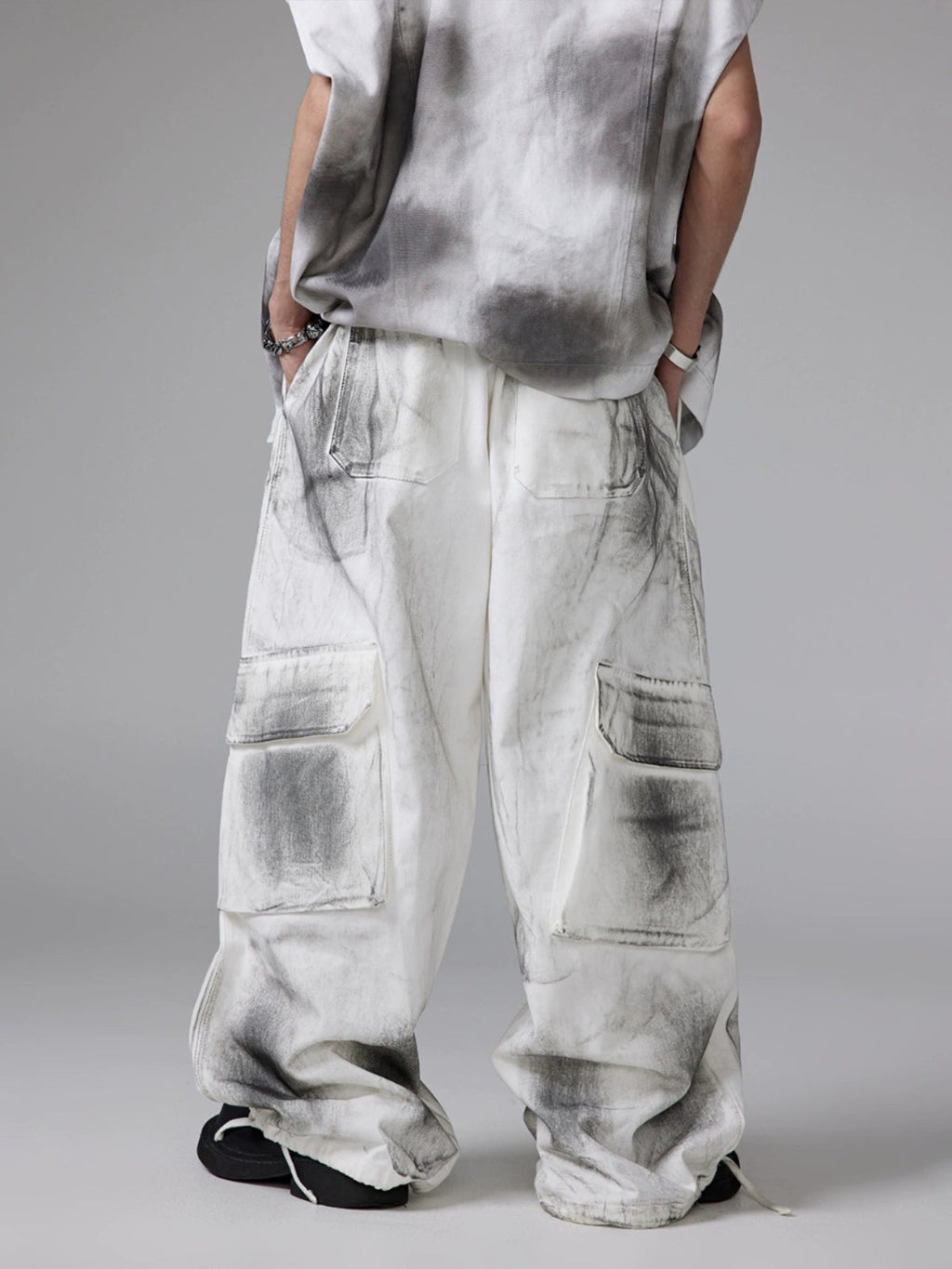 Niche Design Drawstring Dirty Pants  OR0276
