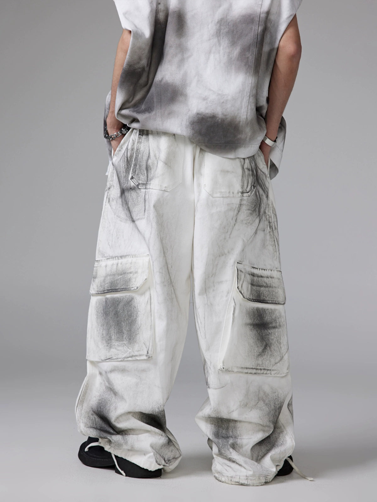 Niche Design Drawstring Dirty Pants  OR0276