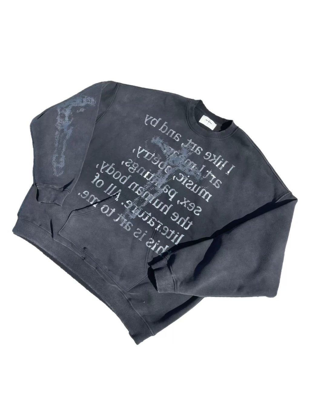 Dirty Washed Old Loose Sweatshirt  OR0279