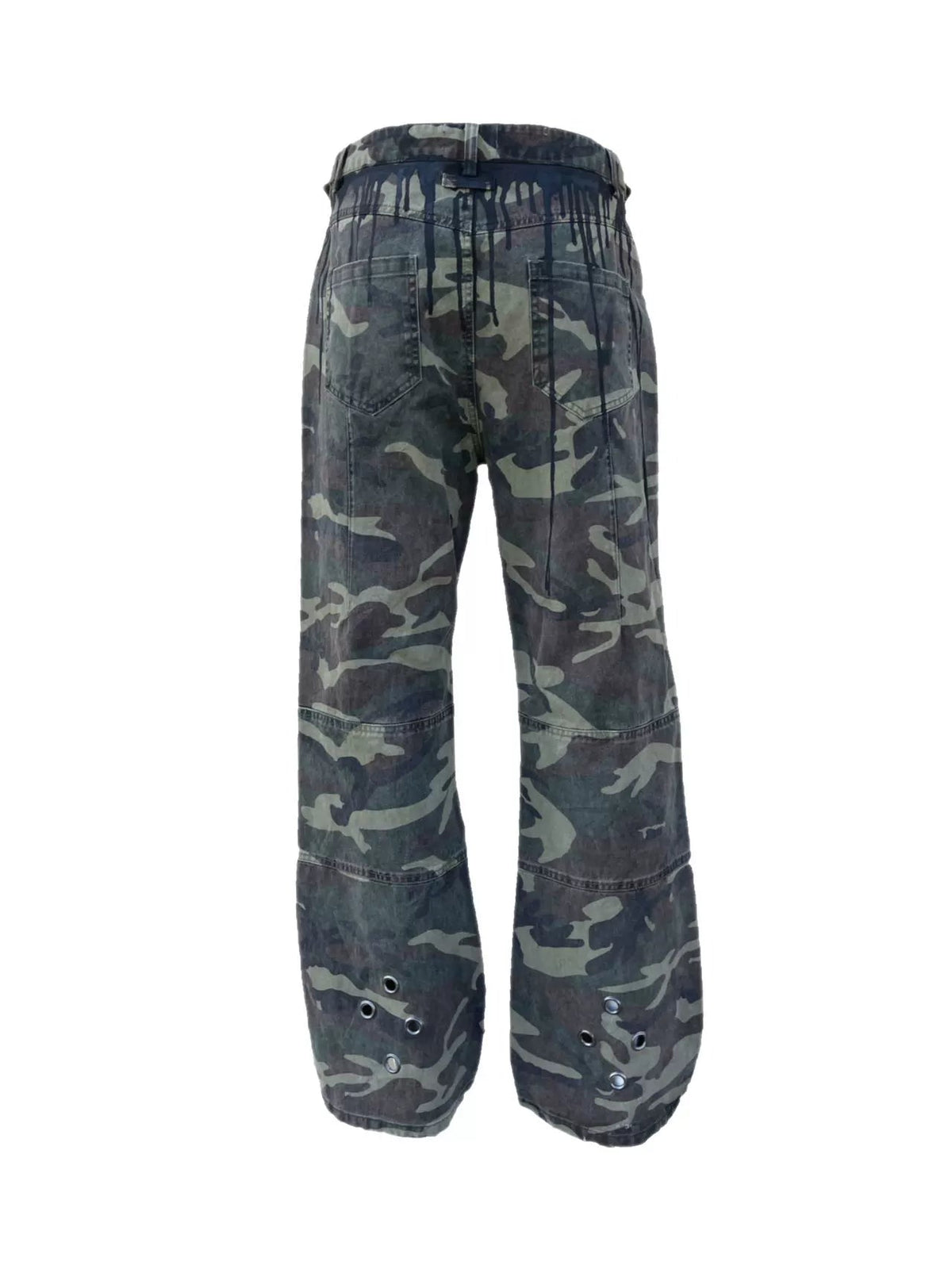 Washed Distressed Camouflage Pants  OR0282