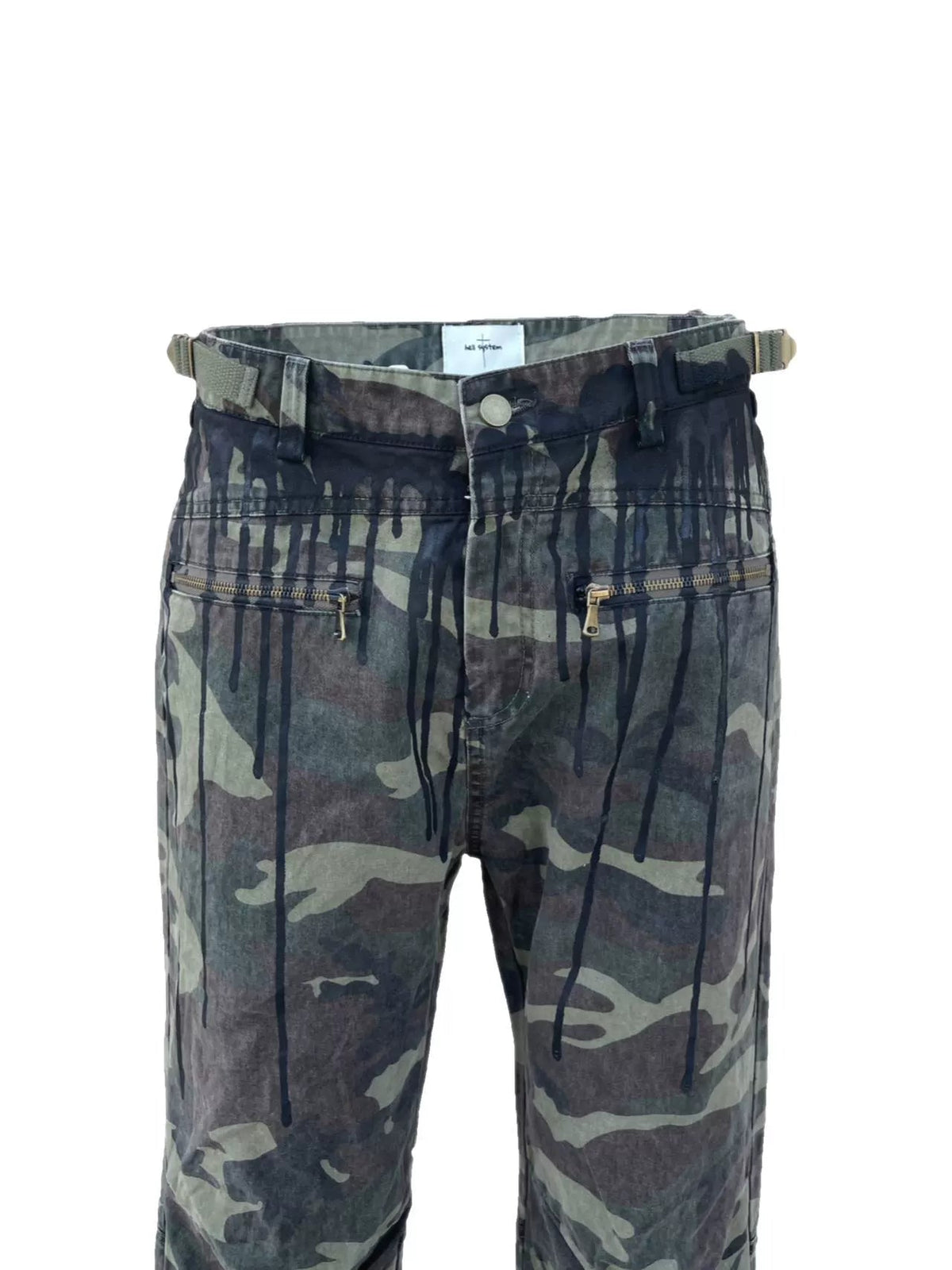 Washed Distressed Camouflage Pants  OR0282