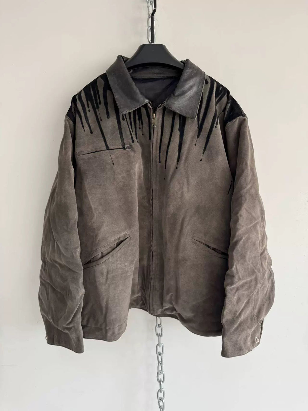 Detroit Lapel Faux Suede Jacket  OR0287