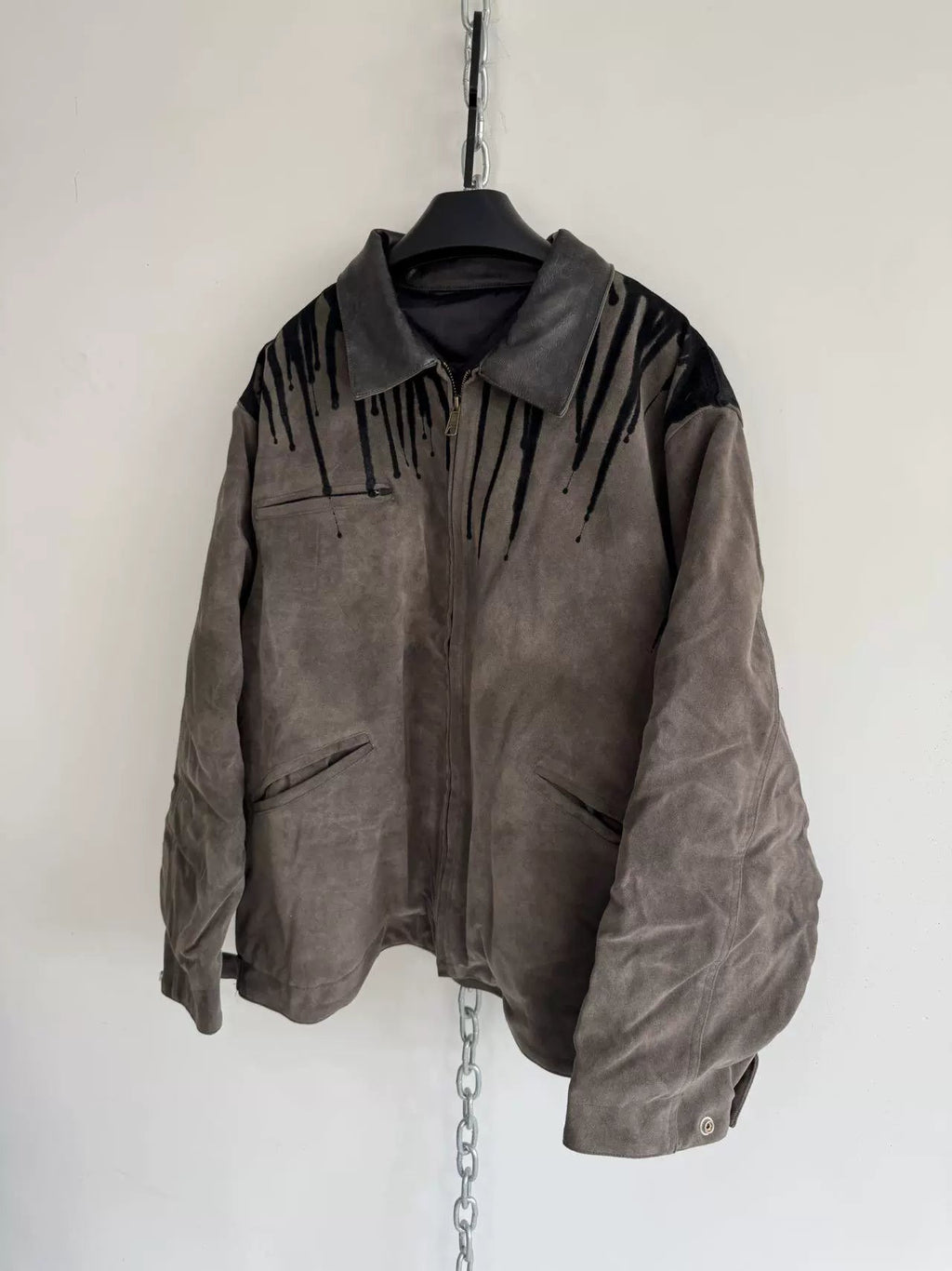 Detroit Lapel Faux Suede Jacket  OR0287