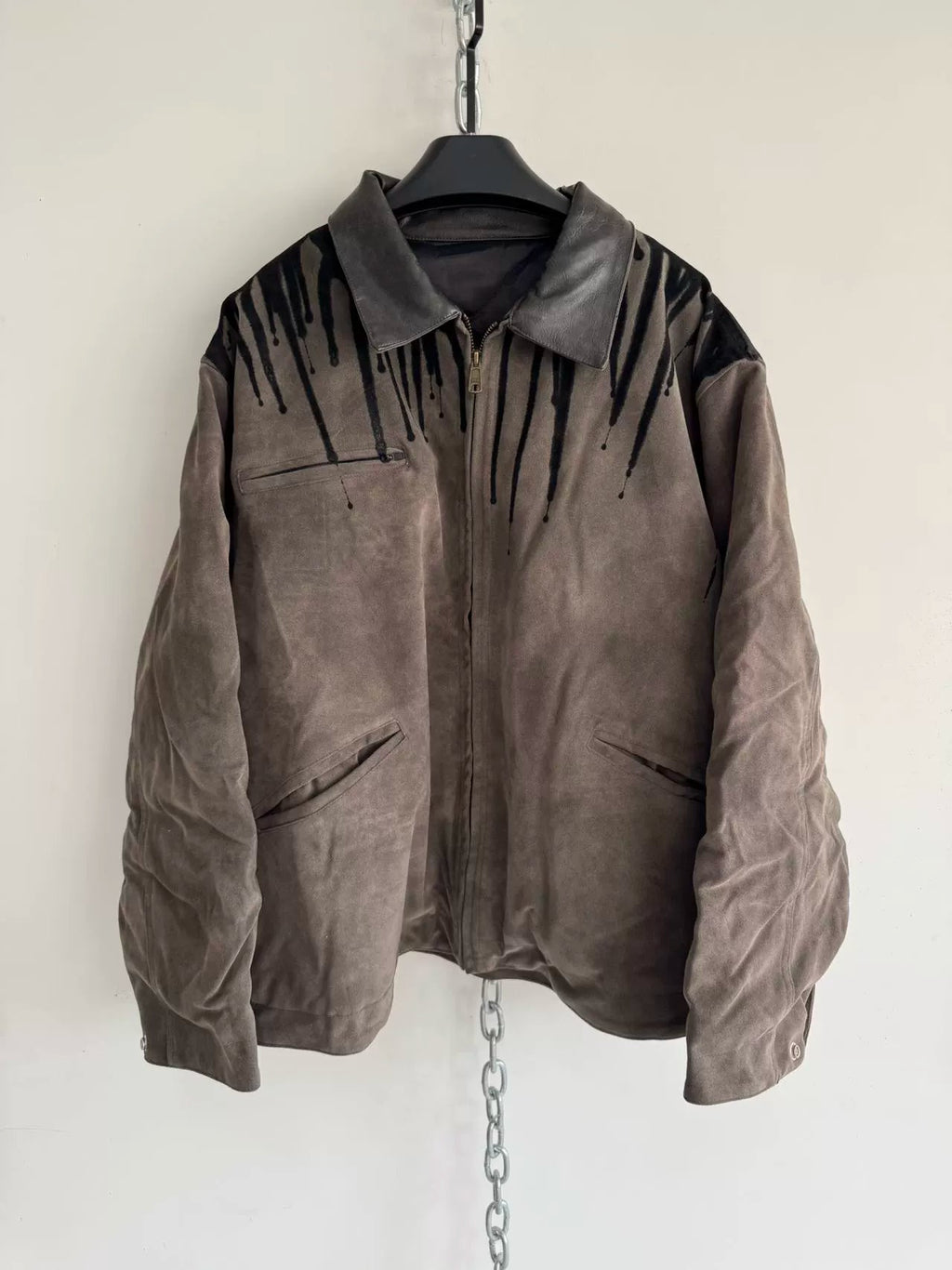 Detroit Lapel Faux Suede Jacket  OR0287