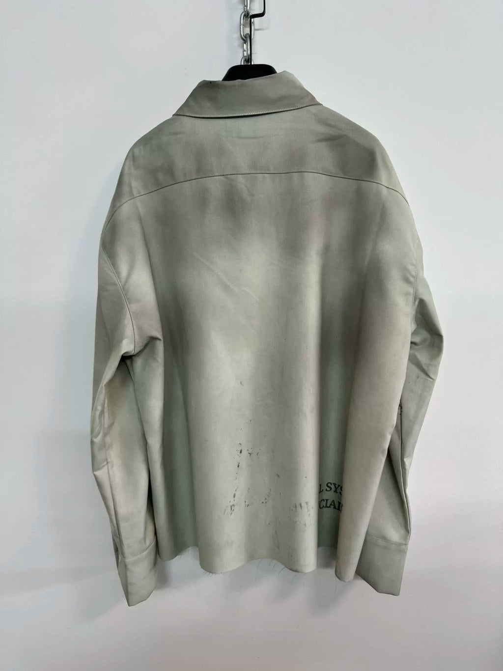 Dirty Dyed Raw Edge Shirt Jacket  OR0289