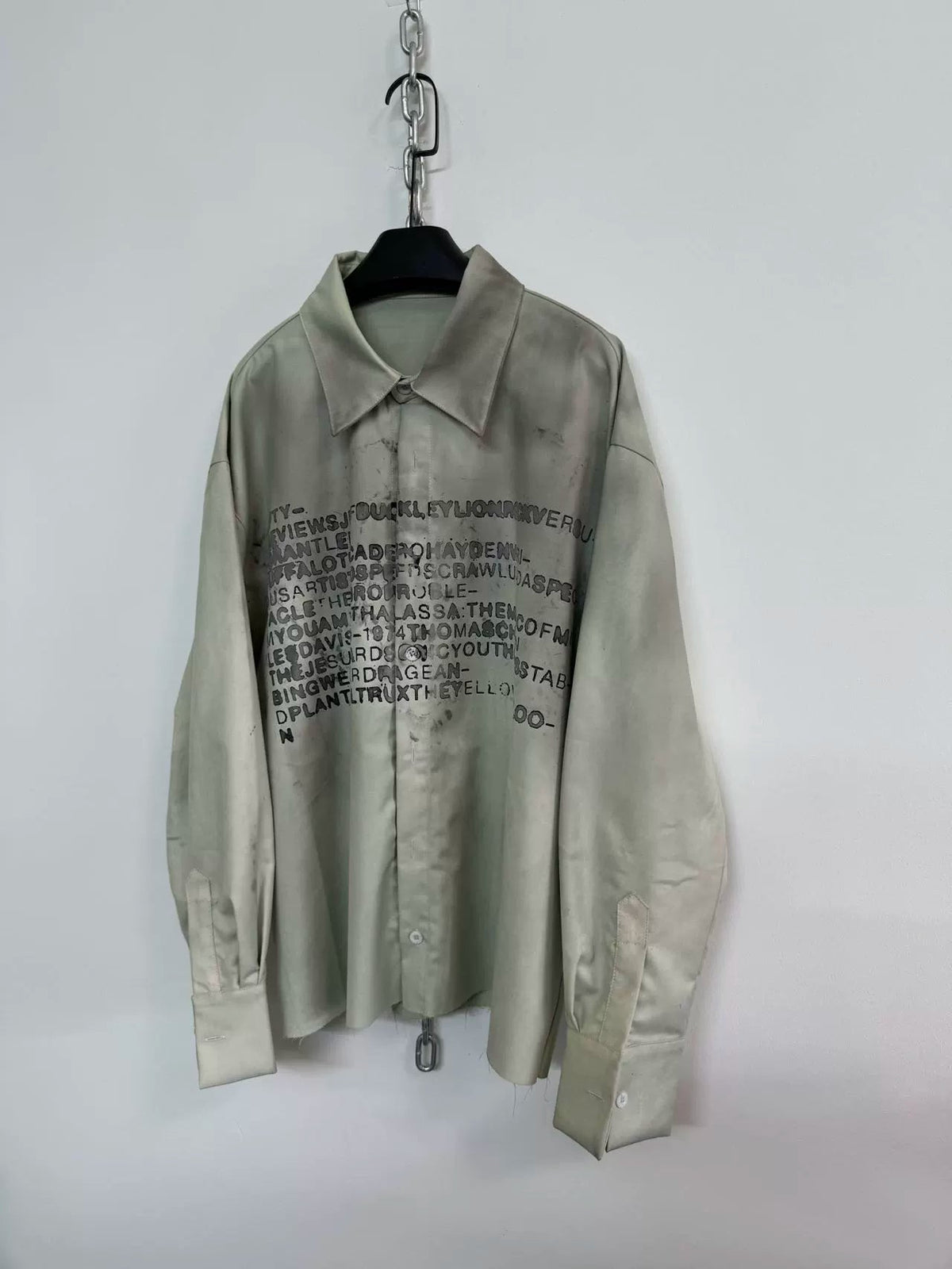 Dirty Dyed Raw Edge Shirt Jacket  OR0289