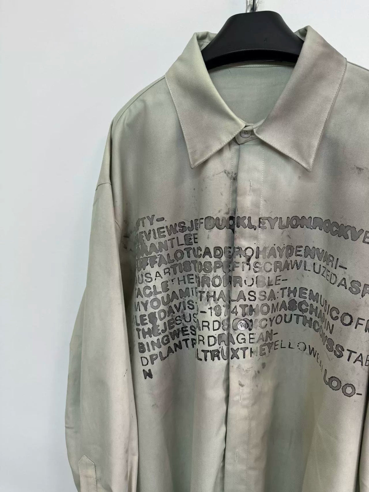 Dirty Dyed Raw Edge Shirt Jacket  OR0289