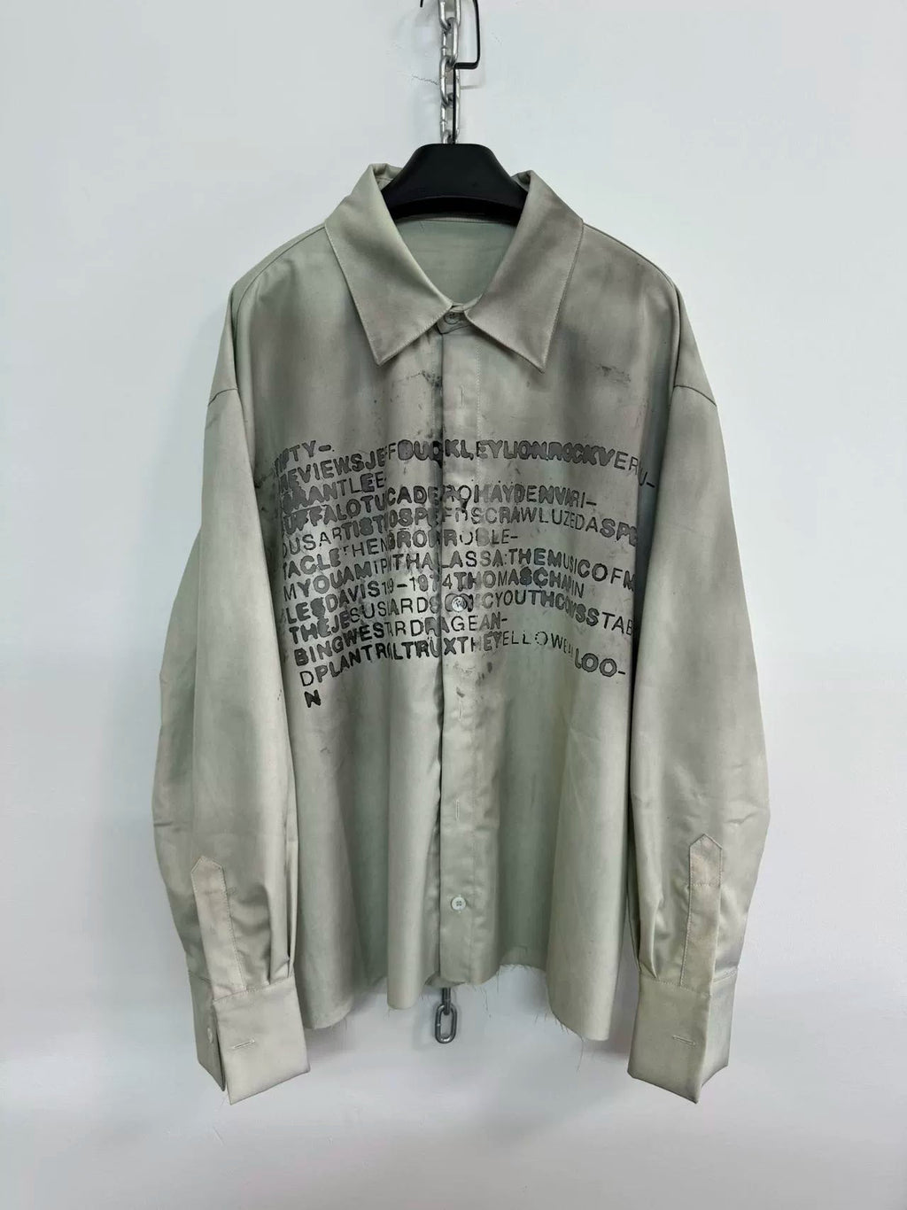 Dirty Dyed Raw Edge Shirt Jacket  OR0289