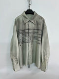 Dirty Dyed Raw Edge Shirt Jacket  OR0289