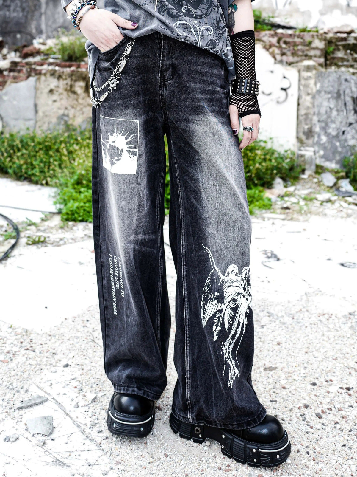 Lost Faith Loose Denim Pants  OR0291