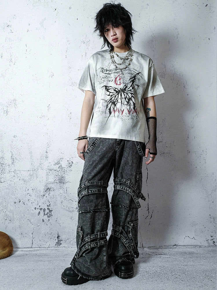Break Free Punk Black Denim Pants  OR0295