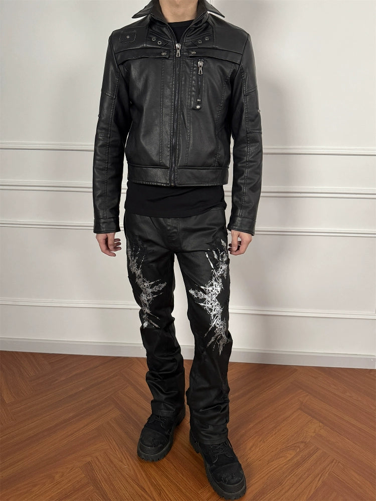 Ripped Carved Washed Pants  OR0296