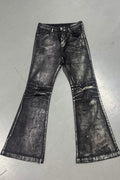 Two-tone Waxed Denim Pants  OR0298